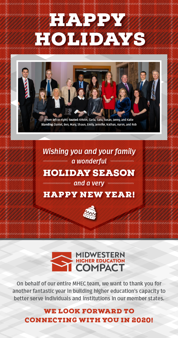 2019 Holiday Greeting including staff photo