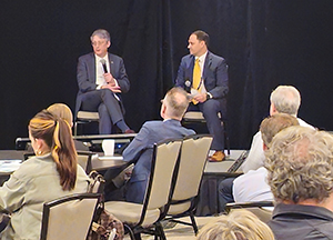 Under Secretary Kvaal answers audience questions, moderated by SHEEO's Dustin Weeden.